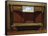 Louis XVI Style Console with Lemon Wood and Amaranth Veneer Finish-null-Framed Stretched Canvas