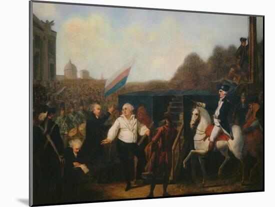 Louis XVI taken to the Place of Execution January 21, 1793-Charles Benazech-Mounted Giclee Print