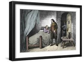 Louis XVII Dauphin of France Sick in the Prison of the Temple-Stefano Bianchetti-Framed Giclee Print