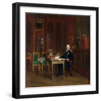 Louis XVIII (1755-182) in His Study at the Tuileries-François Pascal Simon Gérard-Framed Giclee Print