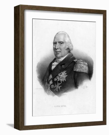 Louis XVIII, King of France-Delpech-Framed Giclee Print