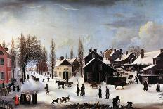 Winter Scene in Brooklyn, C.1817-Louisa Ann Coleman-Stretched Canvas
