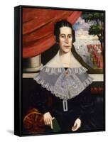 Louisa Galland Cook Moore, 1838-Erastus Salisbury Field-Framed Stretched Canvas
