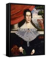 Louisa Galland Cook Moore, 1838-Erastus Salisbury Field-Framed Stretched Canvas