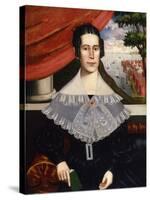 Louisa Galland Cook Moore, 1838-Erastus Salisbury Field-Stretched Canvas