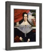 Louisa Galland Cook Moore, 1838-Erastus Salisbury Field-Framed Giclee Print