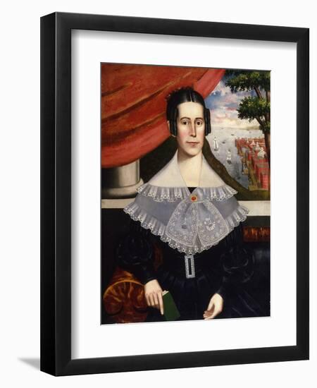 Louisa Galland Cook Moore, 1838-Erastus Salisbury Field-Framed Giclee Print