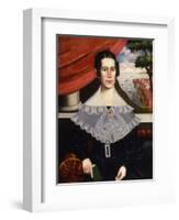 Louisa Galland Cook Moore, 1838-Erastus Salisbury Field-Framed Giclee Print