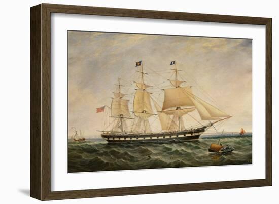 Louisa Hove To waiting for a Pilot off Whitby, 1872-John Scott-Framed Giclee Print