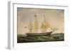 Louisa Hove To waiting for a Pilot off Whitby, 1872-John Scott-Framed Giclee Print