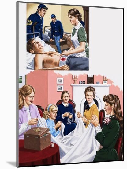 Louisa M. Alcott Becomea a Nurse During the American Civil War-John Keay-Mounted Giclee Print