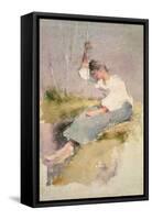 Louise, a Breton Girl-Elizabeth Adela Stanhope Forbes-Framed Stretched Canvas