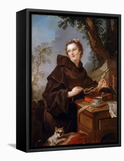 Louise Anne De Bourbon (1695-175), Countess of Charolais-Charles Joseph Natoire-Framed Stretched Canvas