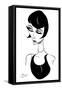 Louise Brooks - caricature of American film actress-Neale Osborne-Framed Stretched Canvas