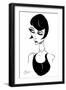 Louise Brooks - caricature of American film actress-Neale Osborne-Framed Giclee Print