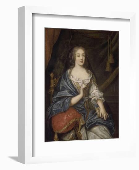 Louise-Françoise de Baume Blanc, Mademoiselde Vallière, duchesse de Vaujours (1644-1710)-Jean Nocret-Framed Giclee Print