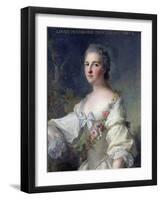 Louise-Henriette-Gabrielle De Lorraine (1718-88) Princess of Turenne and Duchess of Bouillon, 1746-Jean-Marc Nattier-Framed Giclee Print