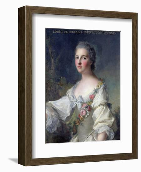 Louise-Henriette-Gabrielle De Lorraine (1718-88) Princess of Turenne and Duchess of Bouillon, 1746-Jean-Marc Nattier-Framed Giclee Print