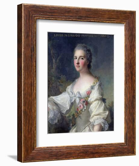 Louise-Henriette-Gabrielle De Lorraine (1718-88) Princess of Turenne and Duchess of Bouillon, 1746-Jean-Marc Nattier-Framed Giclee Print