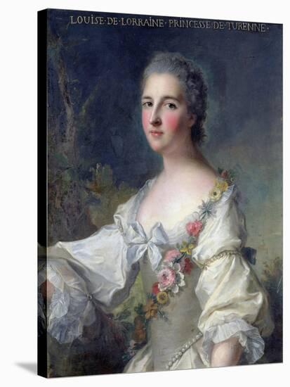 Louise-Henriette-Gabrielle De Lorraine (1718-88) Princess of Turenne and Duchess of Bouillon, 1746-Jean-Marc Nattier-Stretched Canvas
