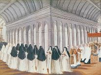 Nuns Meeting in Solitude, from "L'Abbaye de Port-Royal", circa 1710-Louise-Madeleine Cochin-Framed Giclee Print