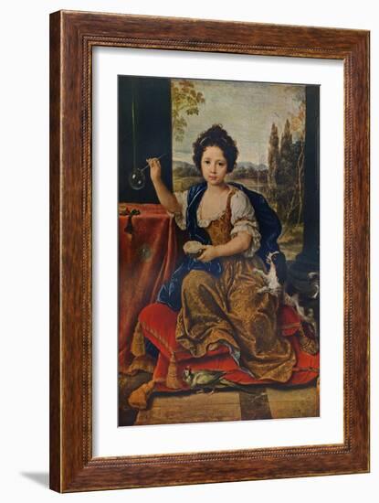 Louise Marie Anne de Bourbon, (1674-1681), illegitimate daughter of Louis XIV, c1680, (1911)-Pierre Mignard-Framed Giclee Print