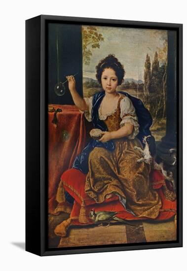 Louise Marie Anne de Bourbon, (1674-1681), illegitimate daughter of Louis XIV, c1680, (1911)-Pierre Mignard-Framed Stretched Canvas