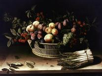 Basket of Blackberries and Raspberries (Oil on Canvas)-Louise Moillon-Giclee Print