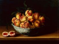 Peaches in a Wanli Kraak Porcelain Bowl on a Ledge-Louise Moillon-Giclee Print