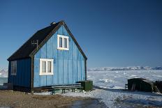 At the Edge of the Settlement Signs Warn Visitors and Tourists of the Danger of Polar Bears-Louise Murray-Photographic Print