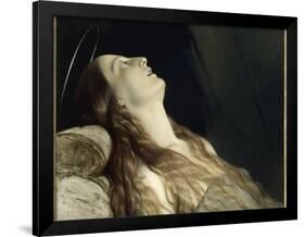 Louise Vernet, the Wife of the Artist on His Deathbed-Paul Delaroche-Framed Giclee Print