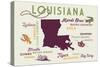 Louisiana and Icons-Lantern Press-Stretched Canvas