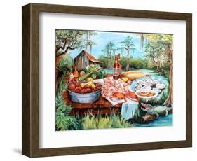 Louisiana Cajun Cooking-Diane Millsap-Framed Art Print