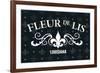 Louisiana - Fleur de Lis - Pattern - Black-Lantern Press-Framed Premium Giclee Print