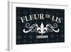 Louisiana - Fleur de Lis - Pattern - Black-Lantern Press-Framed Art Print