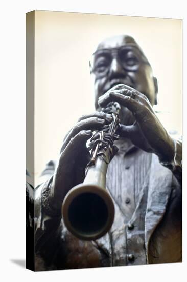 Louisiana, New Orleans, French Quarter, Bourbon Street, Musical Legends Park, Pete Fountain Statue-John Coletti-Stretched Canvas