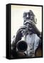 Louisiana, New Orleans, French Quarter, Bourbon Street, Musical Legends Park, Pete Fountain Statue-John Coletti-Framed Stretched Canvas