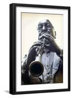 Louisiana, New Orleans, French Quarter, Bourbon Street, Musical Legends Park, Pete Fountain Statue-John Coletti-Framed Photographic Print