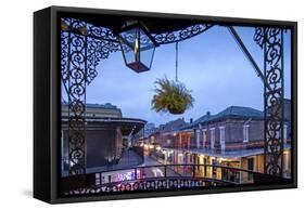 Louisiana, New Orleans, French Quarter, Bourbon Street-John Coletti-Framed Stretched Canvas