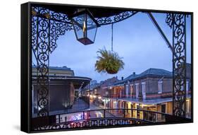 Louisiana, New Orleans, French Quarter, Bourbon Street-John Coletti-Framed Stretched Canvas