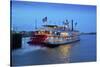 Louisiana, New Orleans, Natchez Steamboat, Mississippi River-John Coletti-Stretched Canvas