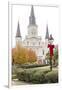 Louisiana, New Orleans. St Louis Cathedral with Holiday Decor-Trish Drury-Framed Photographic Print