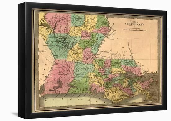 Louisiana - Panoramic Map-null-Framed Poster