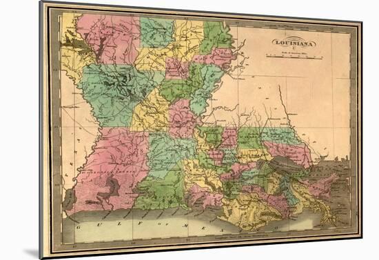 Louisiana - Panoramic Map-null-Mounted Poster