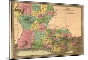 Louisiana - Panoramic Map-null-Mounted Poster