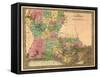 Louisiana - Panoramic Map-Lantern Press-Framed Stretched Canvas
