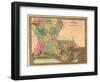 Louisiana - Panoramic Map-Lantern Press-Framed Art Print