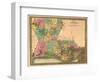 Louisiana - Panoramic Map-Lantern Press-Framed Art Print