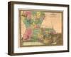 Louisiana - Panoramic Map-Lantern Press-Framed Art Print