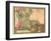 Louisiana - Panoramic Map-Lantern Press-Framed Art Print